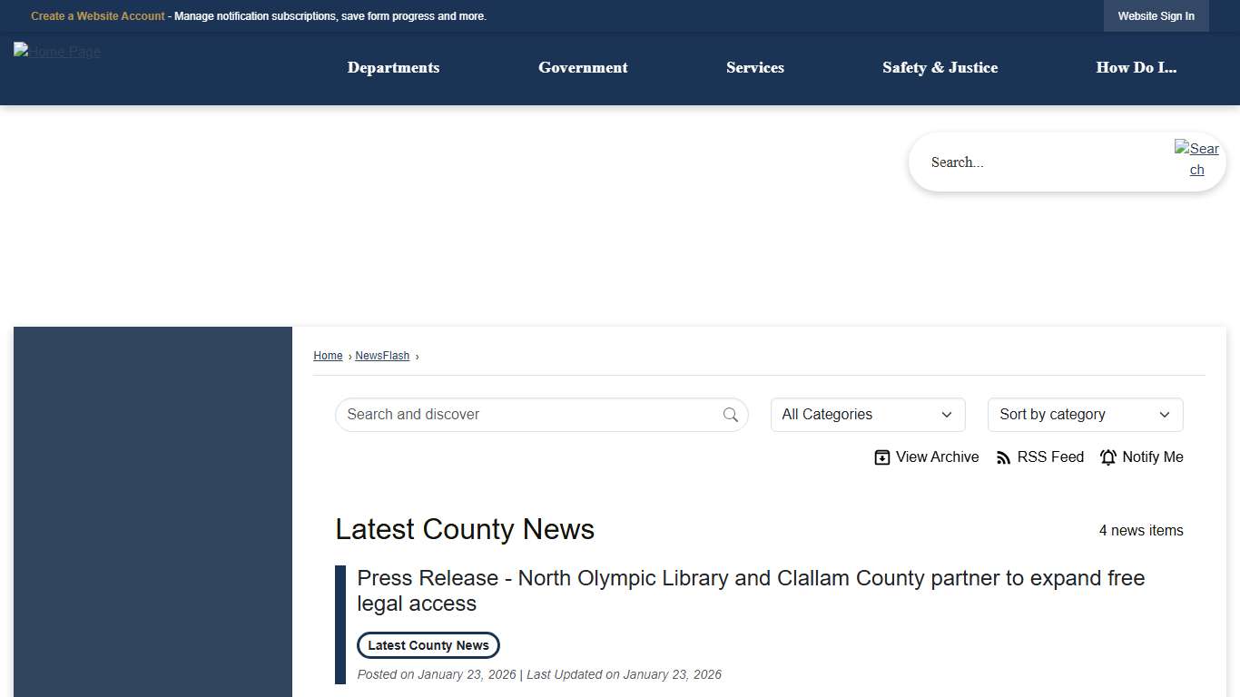 News Flash • Clallam County, WA